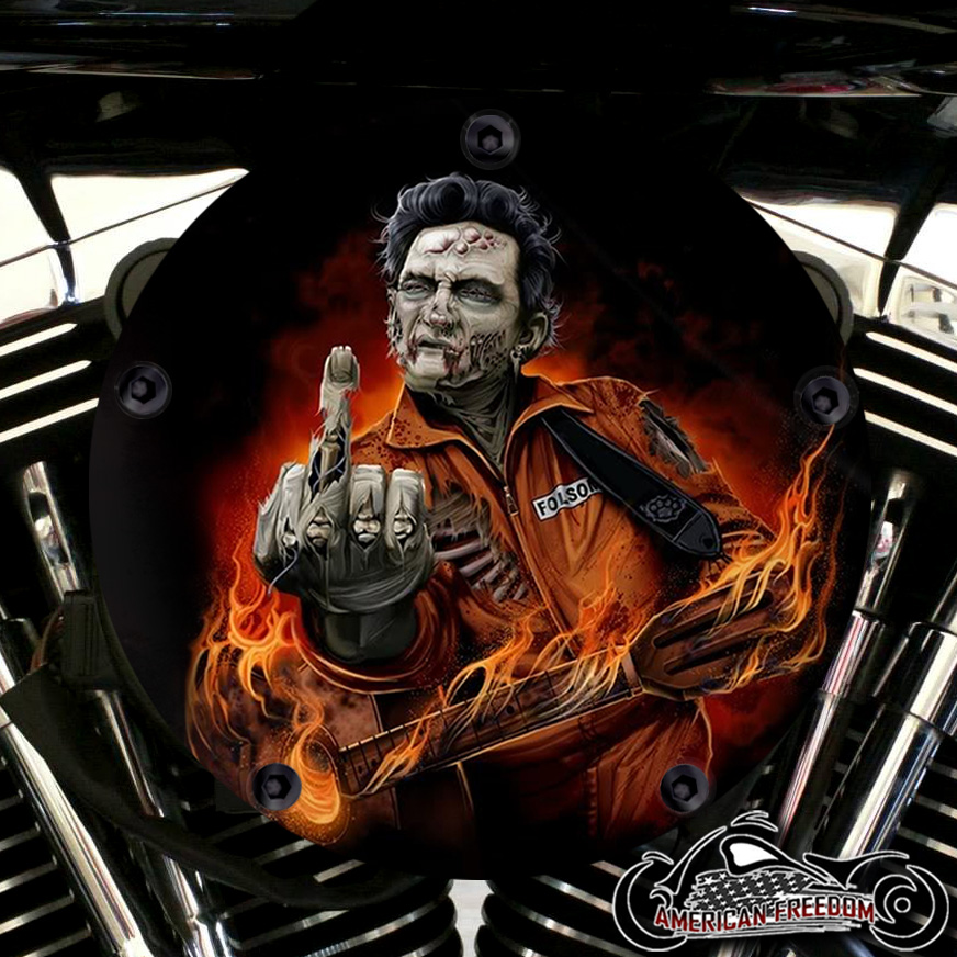 Harley Davidson High Flow Air Cleaner Cover - Zombie Johnny Cash